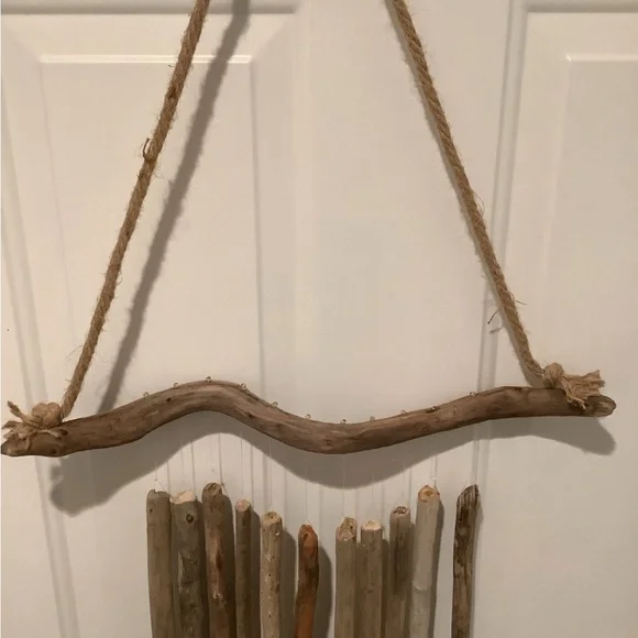 Driftwood Art, Large Driftwood Wind Chime, Driftwood Coastal Art - Picture 3 of 10